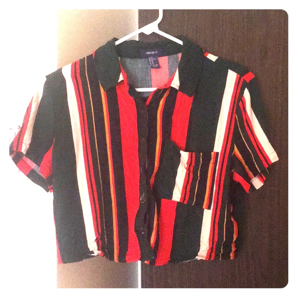 Forever 21 open-back bowler crop top
